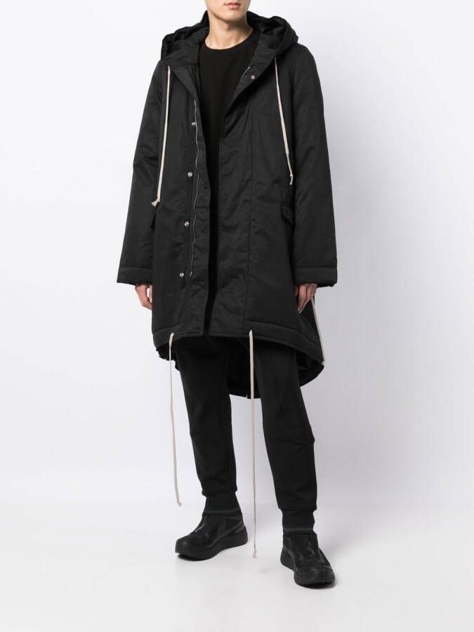 Rick Owens DRKSHDW Gewatteerde parka Zwart