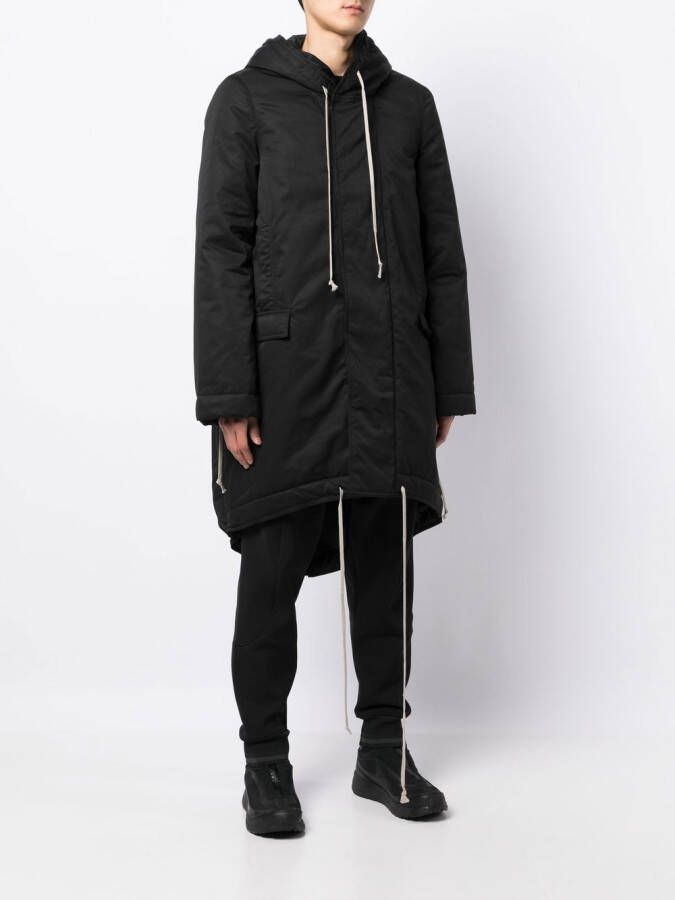 Rick Owens DRKSHDW Gewatteerde parka Zwart
