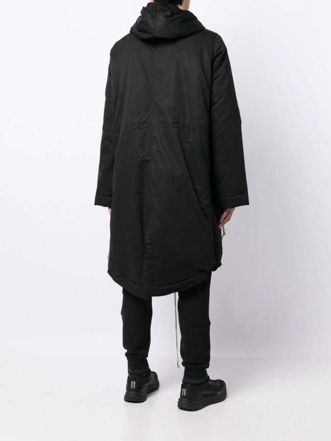 Rick Owens DRKSHDW Gewatteerde parka Zwart