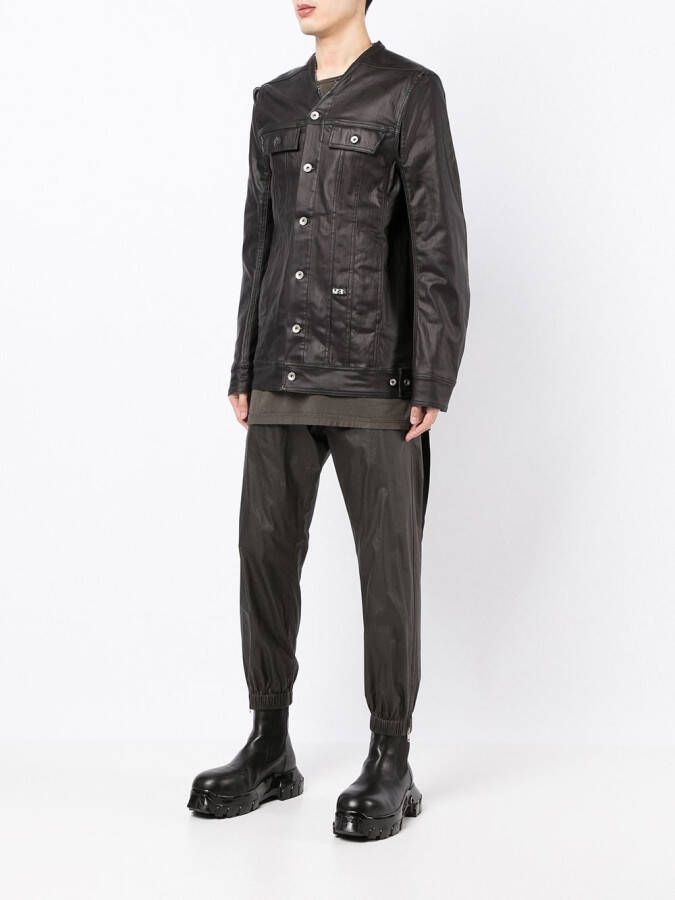 Rick Owens DRKSHDW Leren jack Zwart