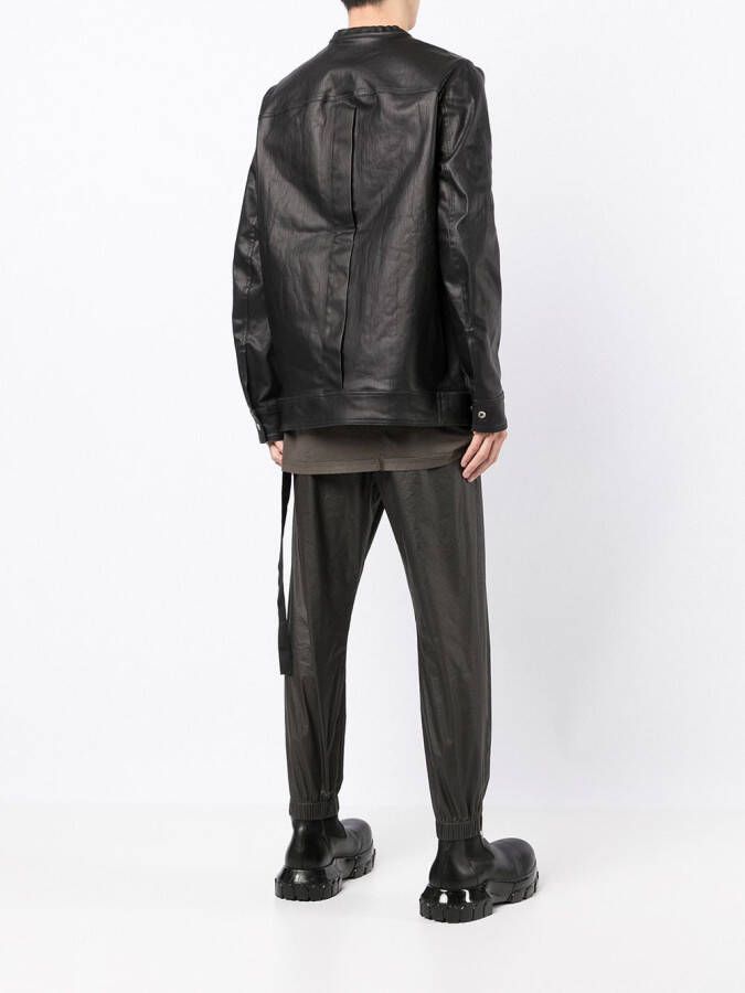 Rick Owens DRKSHDW Leren jack Zwart
