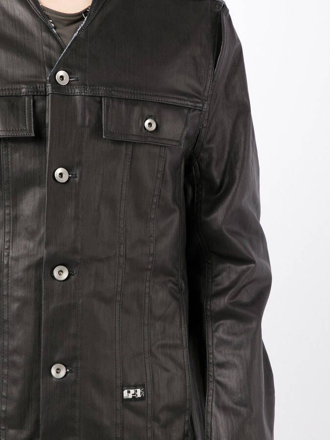 Rick Owens DRKSHDW Leren jack Zwart
