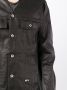 Rick Owens DRKSHDW Leren jack Zwart - Thumbnail 5