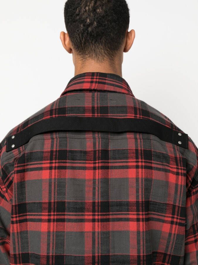 Rick Owens DRKSHDW Geruit overhemd Rood