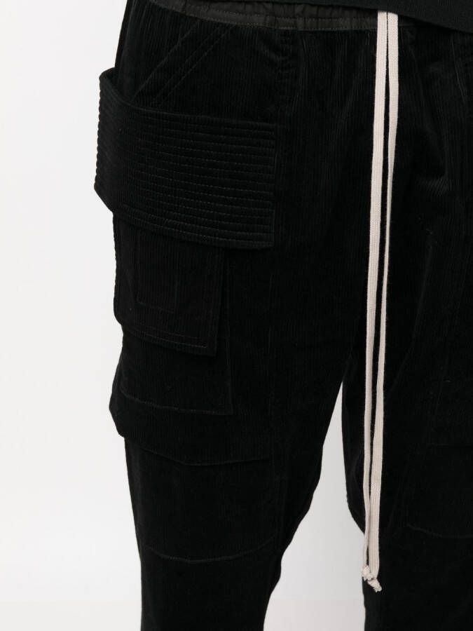 Rick Owens DRKSHDW Ribfluwelen broek Zwart