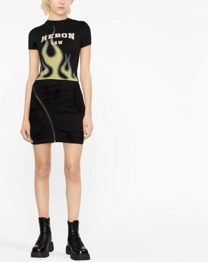 Rick Owens DRKSHDW Rok met ritsdetail Zwart