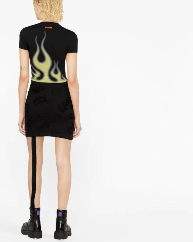 Rick Owens DRKSHDW Rok met ritsdetail Zwart
