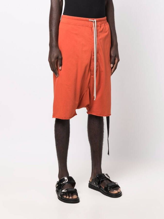 Rick Owens DRKSHDW Shorts met trekkoordtaille Oranje