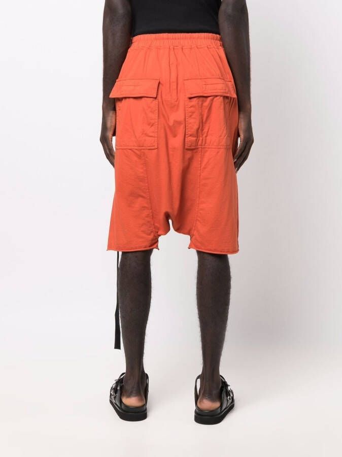 Rick Owens DRKSHDW Shorts met trekkoordtaille Oranje