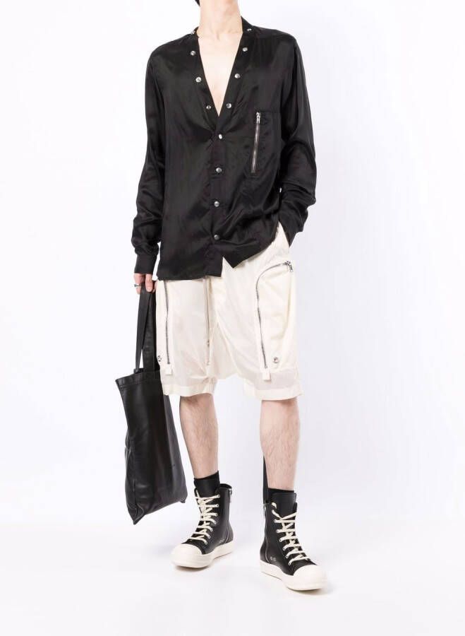 Rick Owens DRKSHDW Shorts met verlaagd kruis Wit
