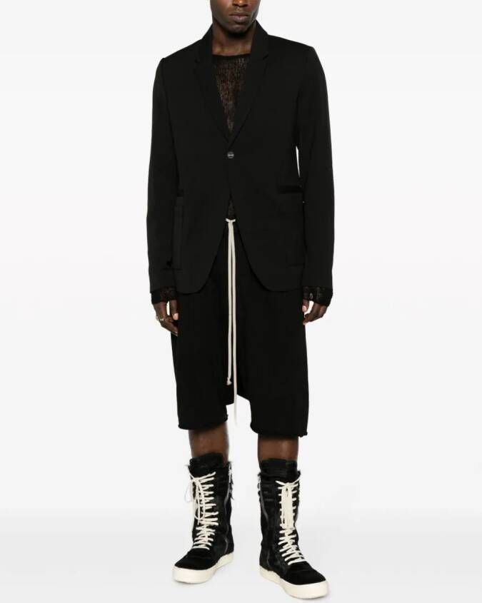 Rick Owens DRKSHDW Shorts met verlaagd kruis Zwart