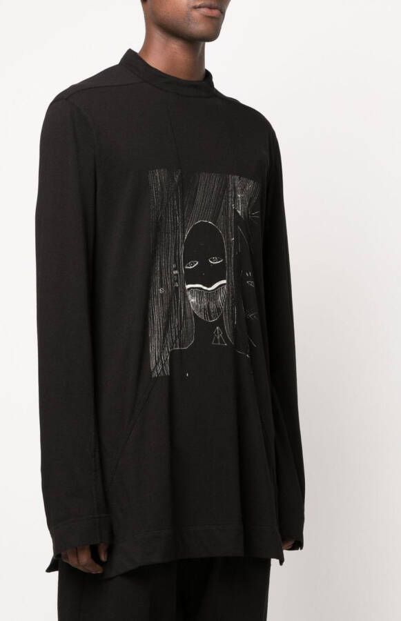 Rick Owens DRKSHDW T-shirt met grafische print Zwart