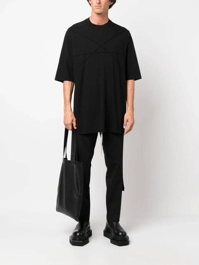 Rick Owens DRKSHDW T-shirt met patchwork Zwart