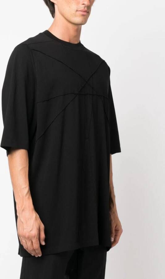 Rick Owens DRKSHDW T-shirt met patchwork Zwart
