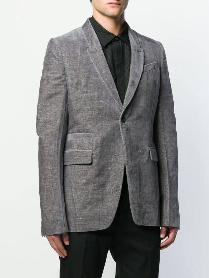 Rick Owens Fluwelen blazer Grijs
