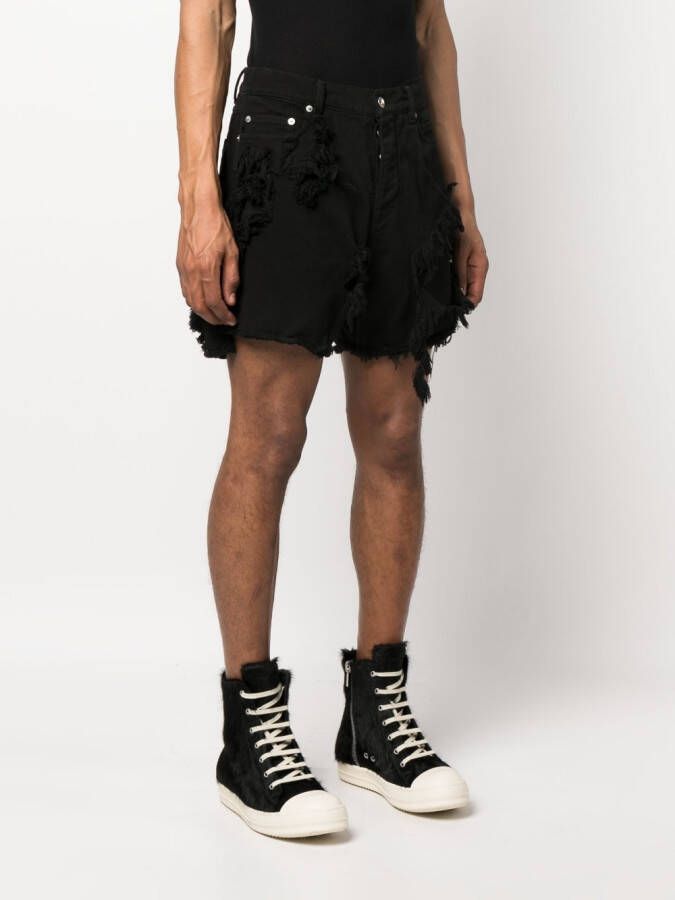 Rick Owens DRKSHDW Denim shorts Zwart
