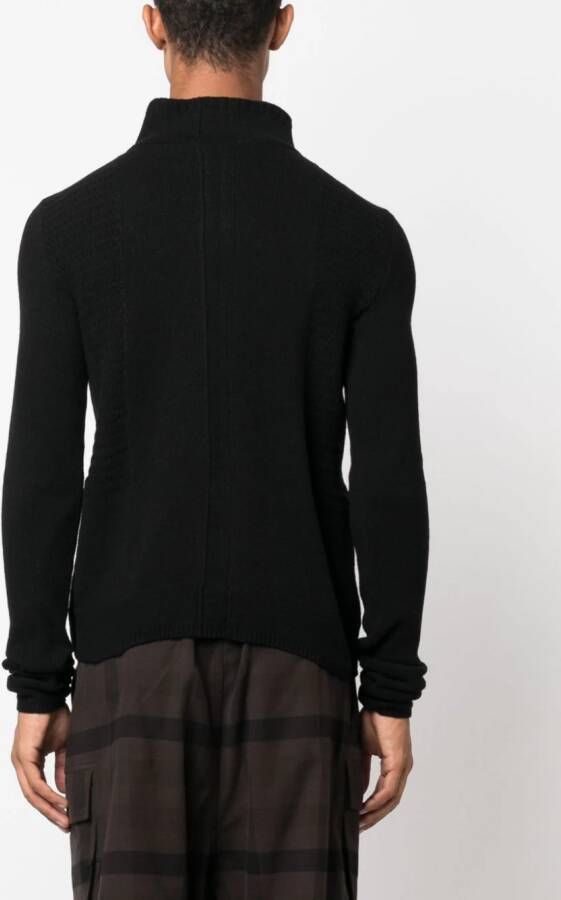 Rick Owens Gebreide coltrui Zwart