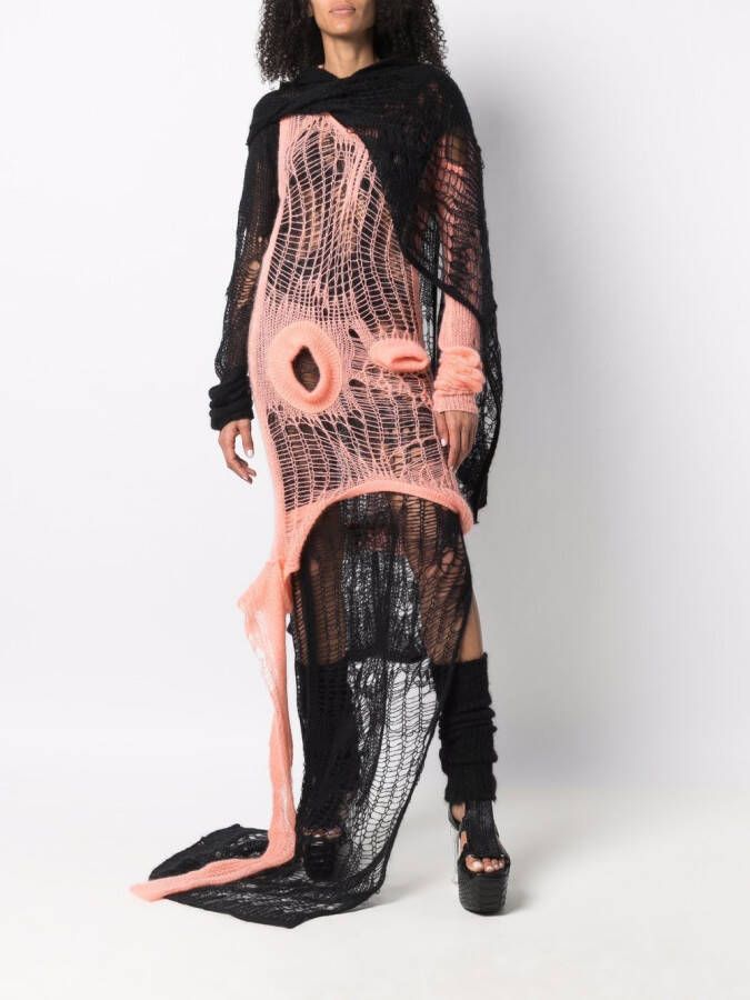 Rick Owens Gebreide poncho Zwart