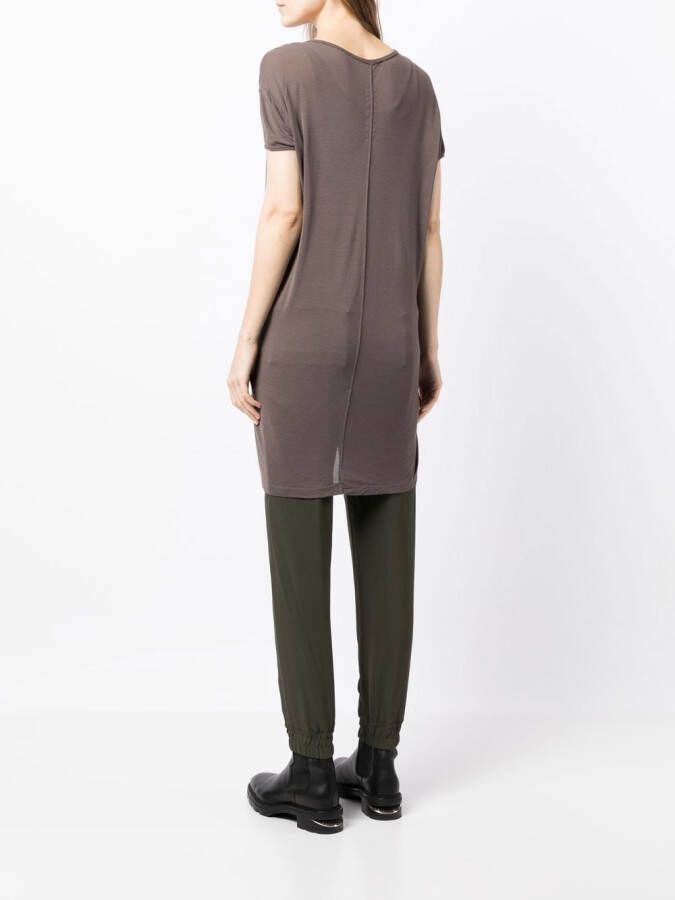 Rick Owens Gedrapeerd T-shirt Bruin