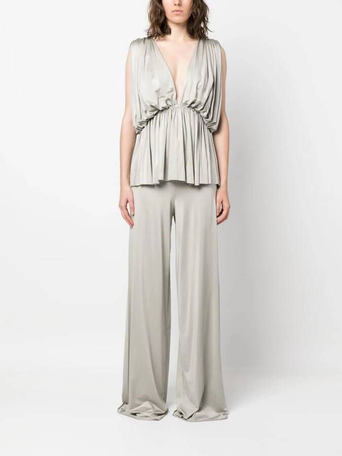 Rick Owens Gedrapeerde top Beige