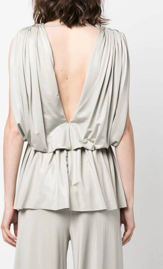 Rick Owens Gedrapeerde top Beige