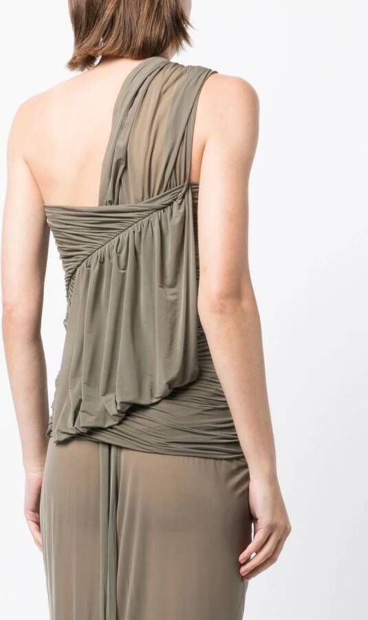 Rick Owens Gedrapeerde top Beige