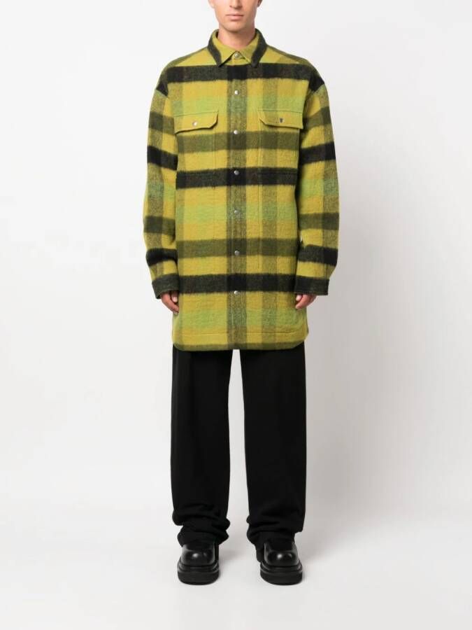 Rick Owens Geruite jas Groen