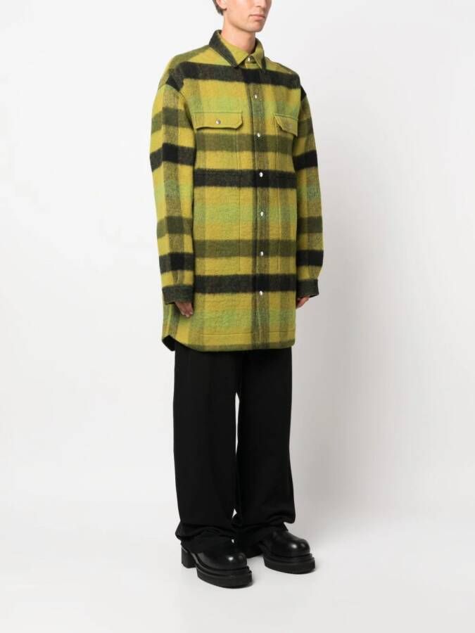 Rick Owens Geruite jas Groen