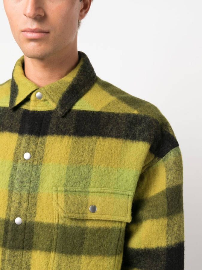 Rick Owens Geruite jas Groen
