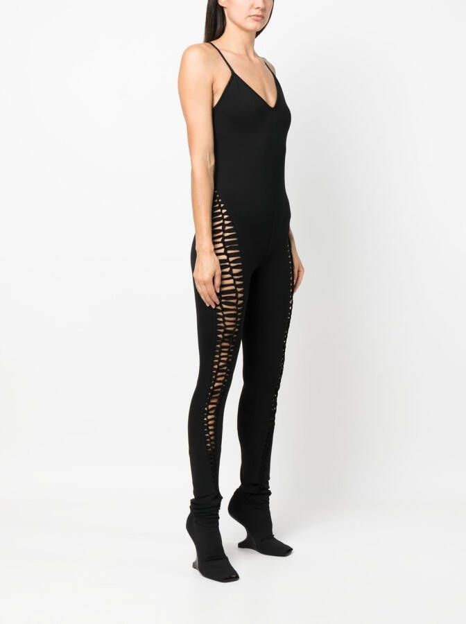 Rick Owens Lilies Gevlochten jumpsuit Zwart