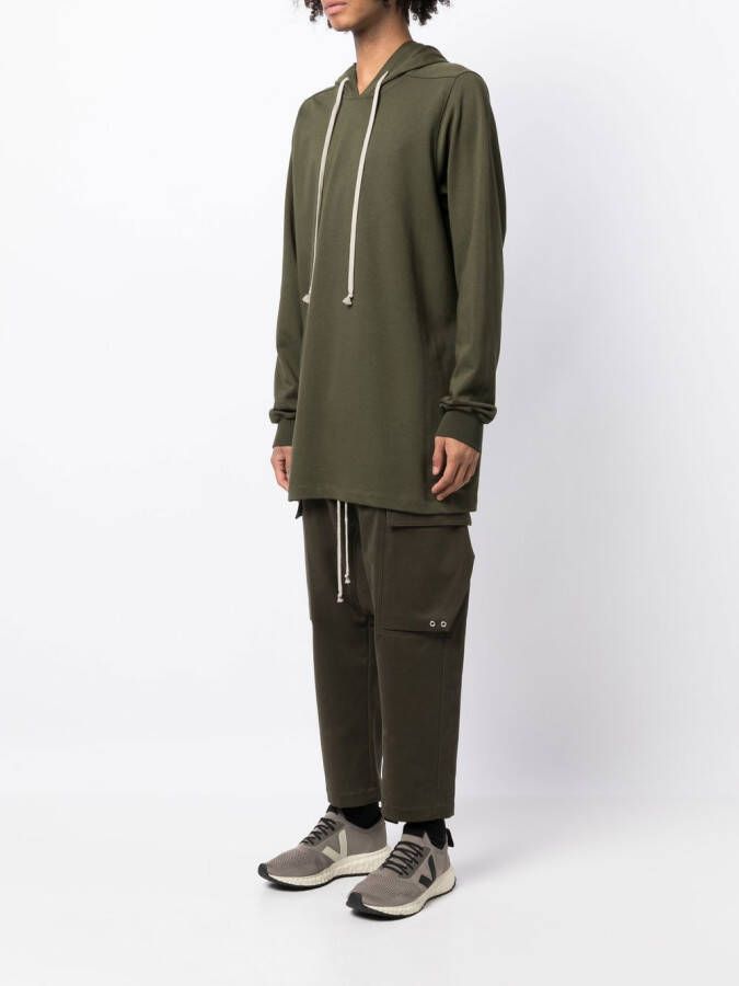 Rick Owens Hoodie met trekkoord Groen