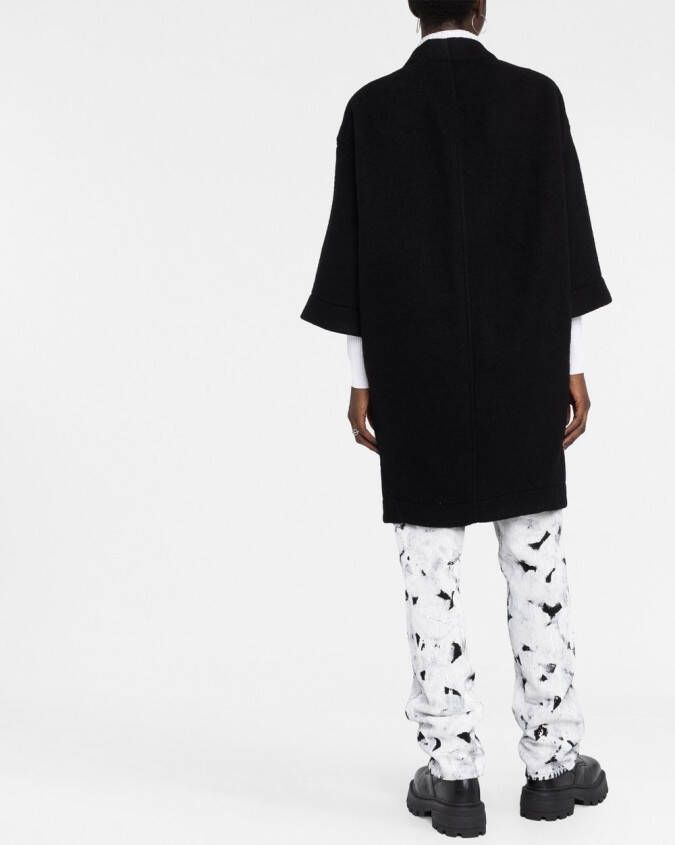 Rick Owens Jas met enkele rij knopen Zwart