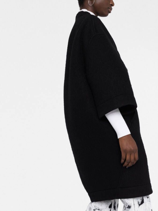 Rick Owens Jas met enkele rij knopen Zwart