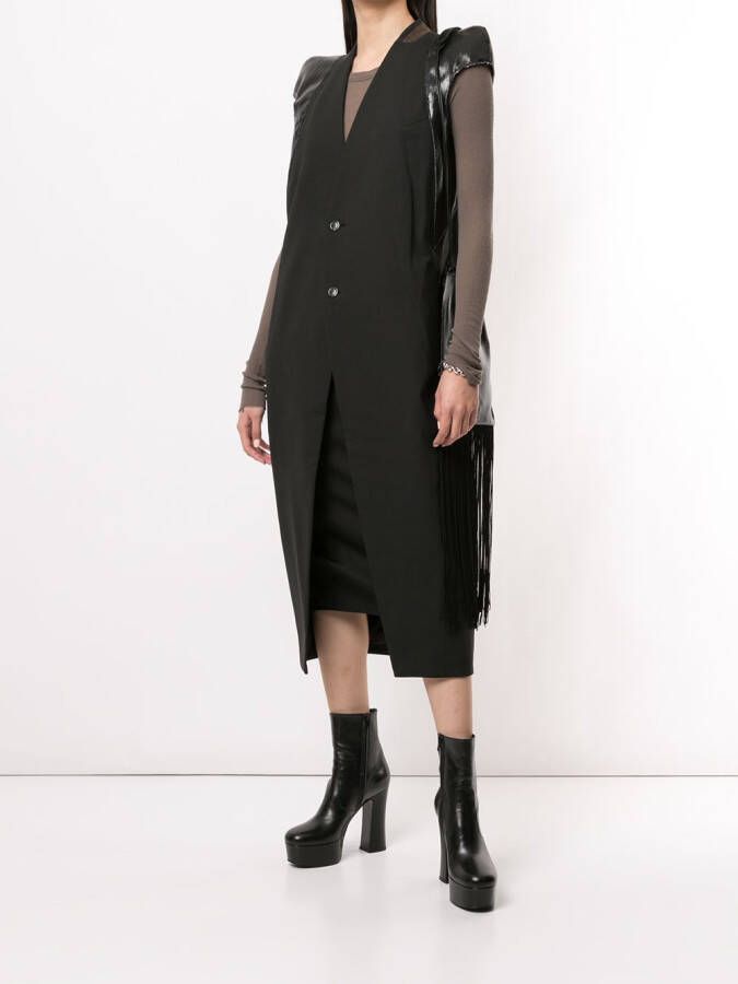Rick Owens Jas met gestructureerde schouders Zwart