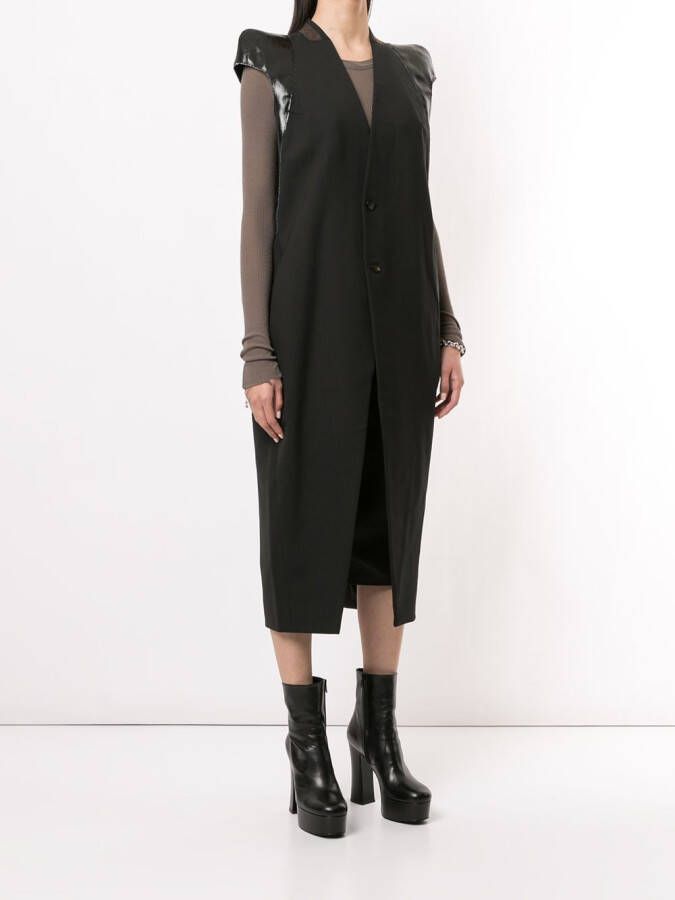 Rick Owens Jas met gestructureerde schouders Zwart