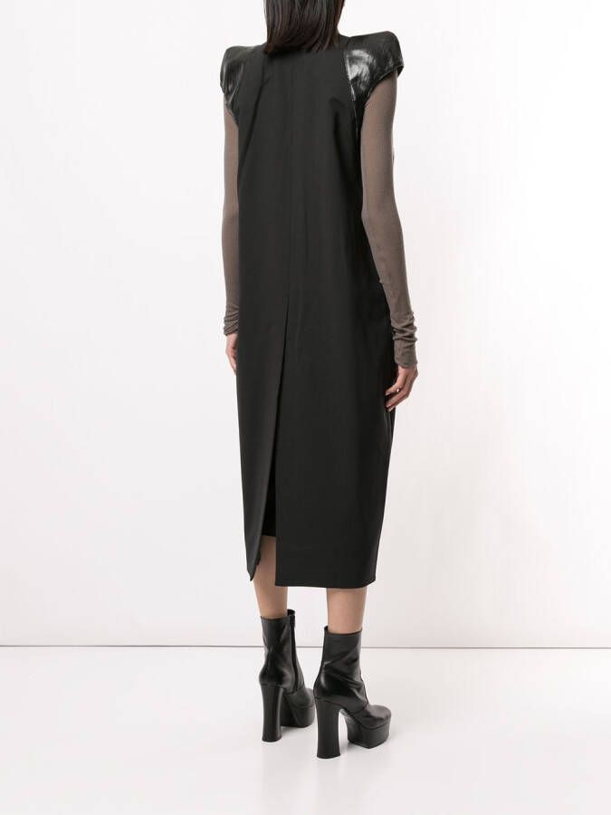 Rick Owens Jas met gestructureerde schouders Zwart
