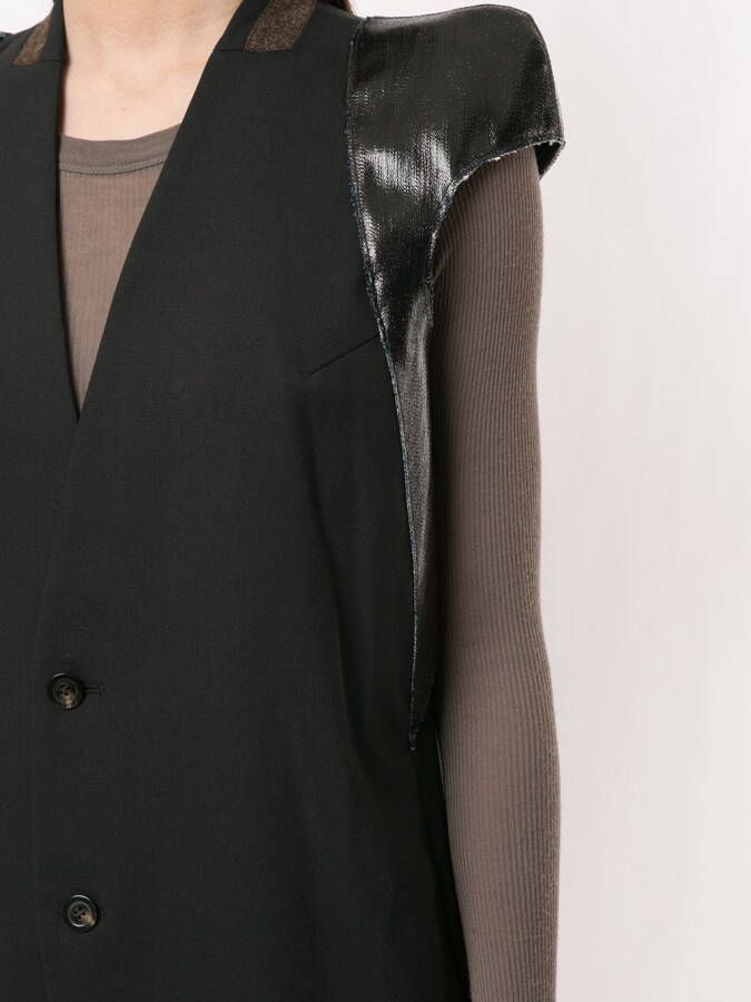Rick Owens Jas met gestructureerde schouders Zwart