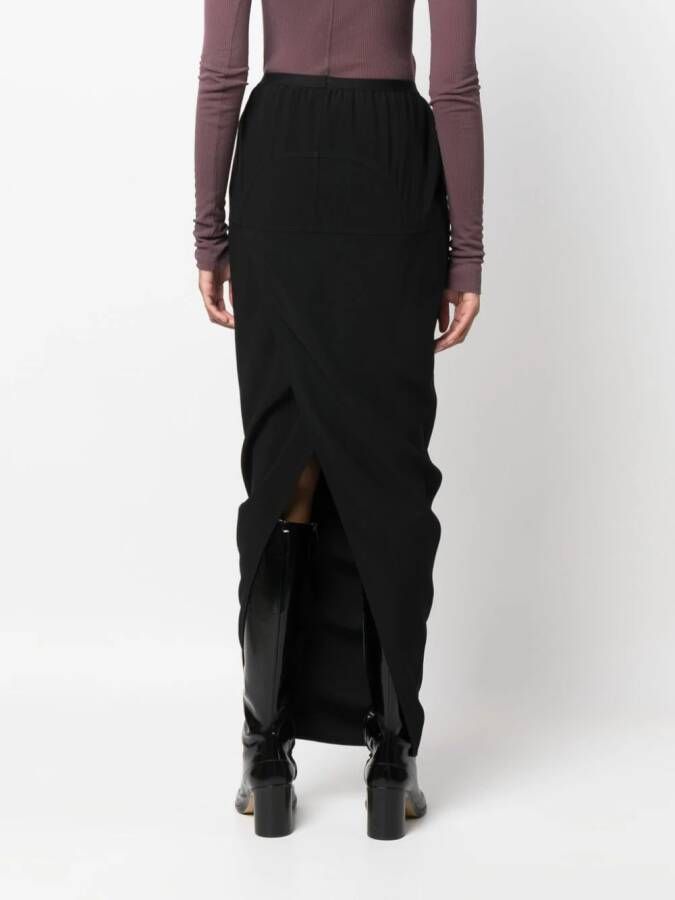 Rick Owens Kokerrok met elastische tailleband Zwart