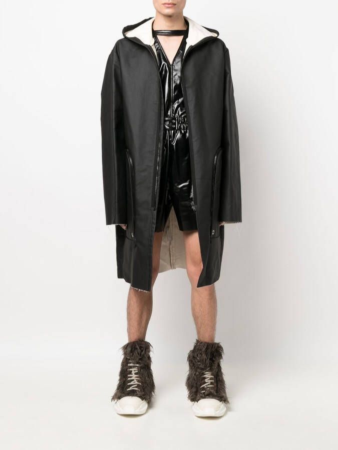 Rick Owens DRKSHDW Lange parka Zwart