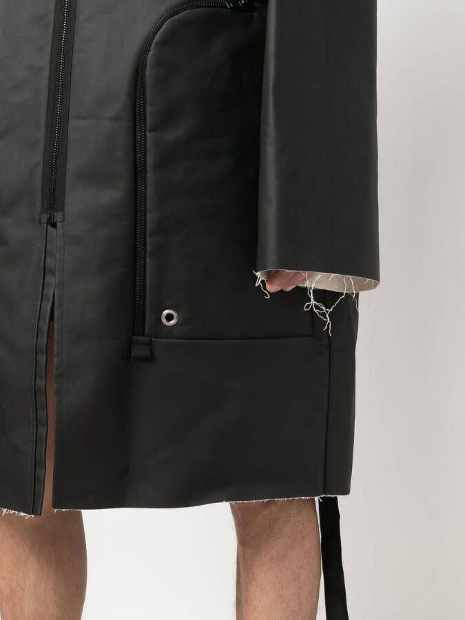 Rick Owens DRKSHDW Lange parka Zwart
