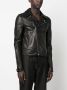 Rick Owens Leren bikerjack Zwart - Thumbnail 3