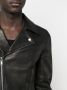 Rick Owens Leren bikerjack Zwart - Thumbnail 5