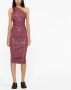 Rick Owens Lilies Gedrapeerde midi-jurk Roze - Thumbnail 2