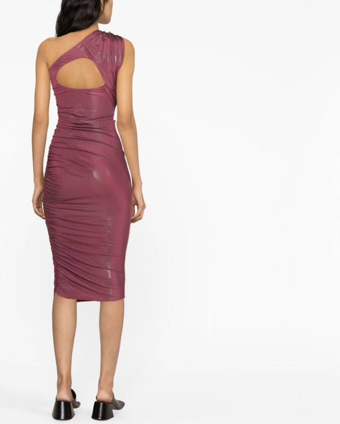 Rick Owens Lilies Gedrapeerde midi-jurk Roze