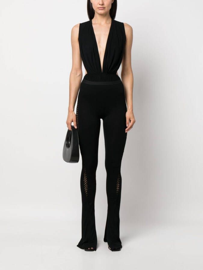 Rick Owens Lilies Legging met geperforeerd detail Zwart