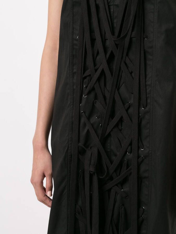 Rick Owens Maxi-jurk met geknoopte voorkant Zwart