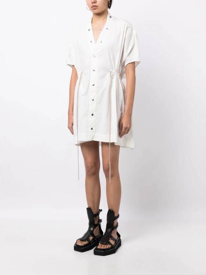 Rick Owens Mini-jurk met korte mouwen Wit