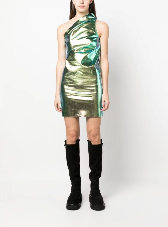 Rick Owens Mini-rok met metallic-effect Goud