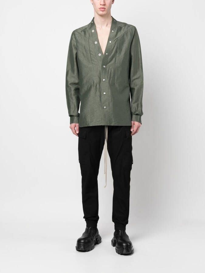 Rick Owens Overhemd met drukknopen Groen