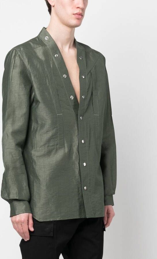 Rick Owens Overhemd met drukknopen Groen
